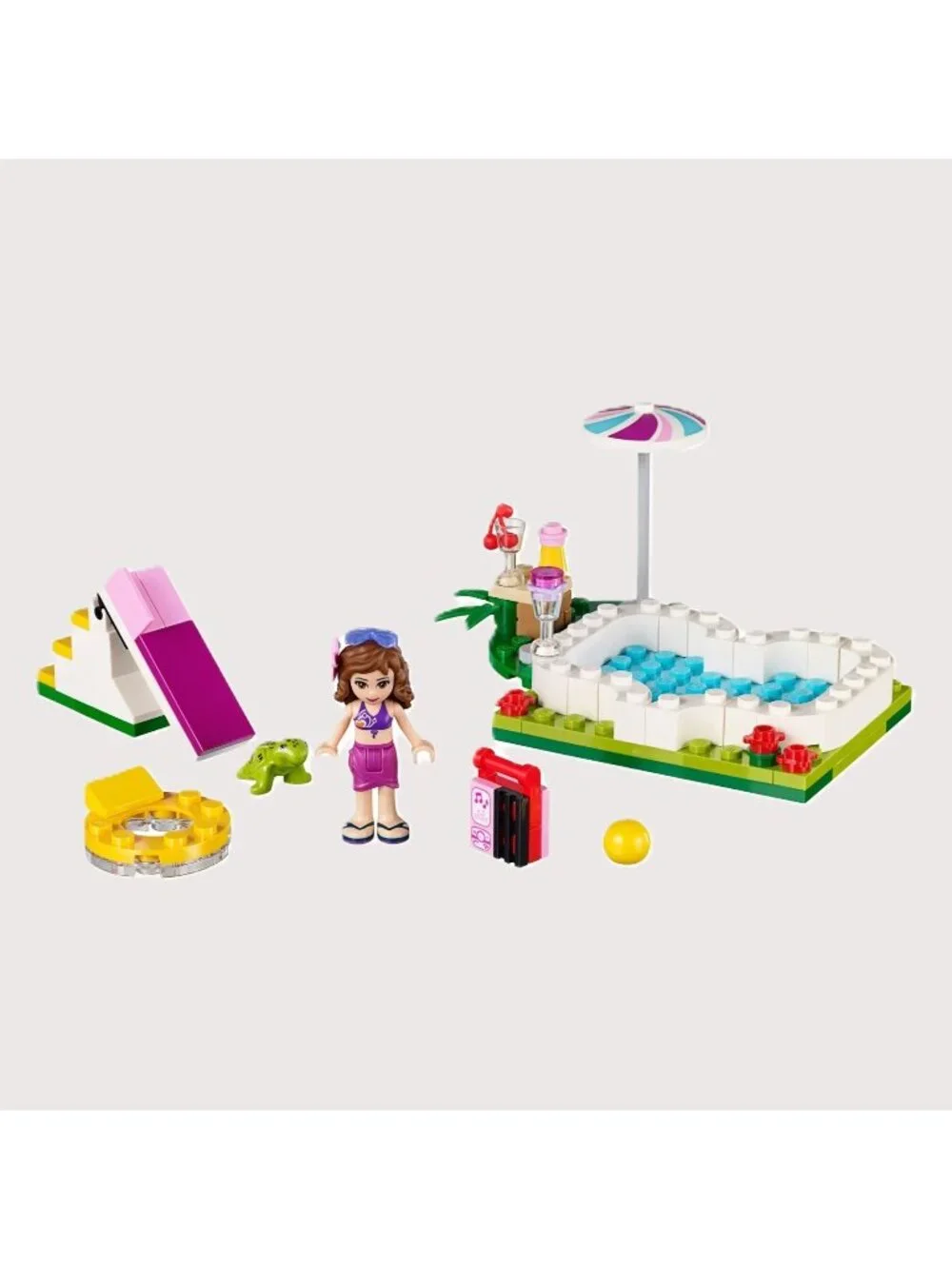 Lego Friends Olivia's Garden Pool Complete Set 41090 with Instructions NO Box